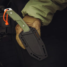 Extrema Ratio Sethlans Outdoor. Coltello a lama fissa in acciaio S600 con guancette in G10 e cordino. Design full tang robusto firmato Daniele Dal Canto. Strumento tattico tuttofare ideale per bushcraft e sopravvivenza.