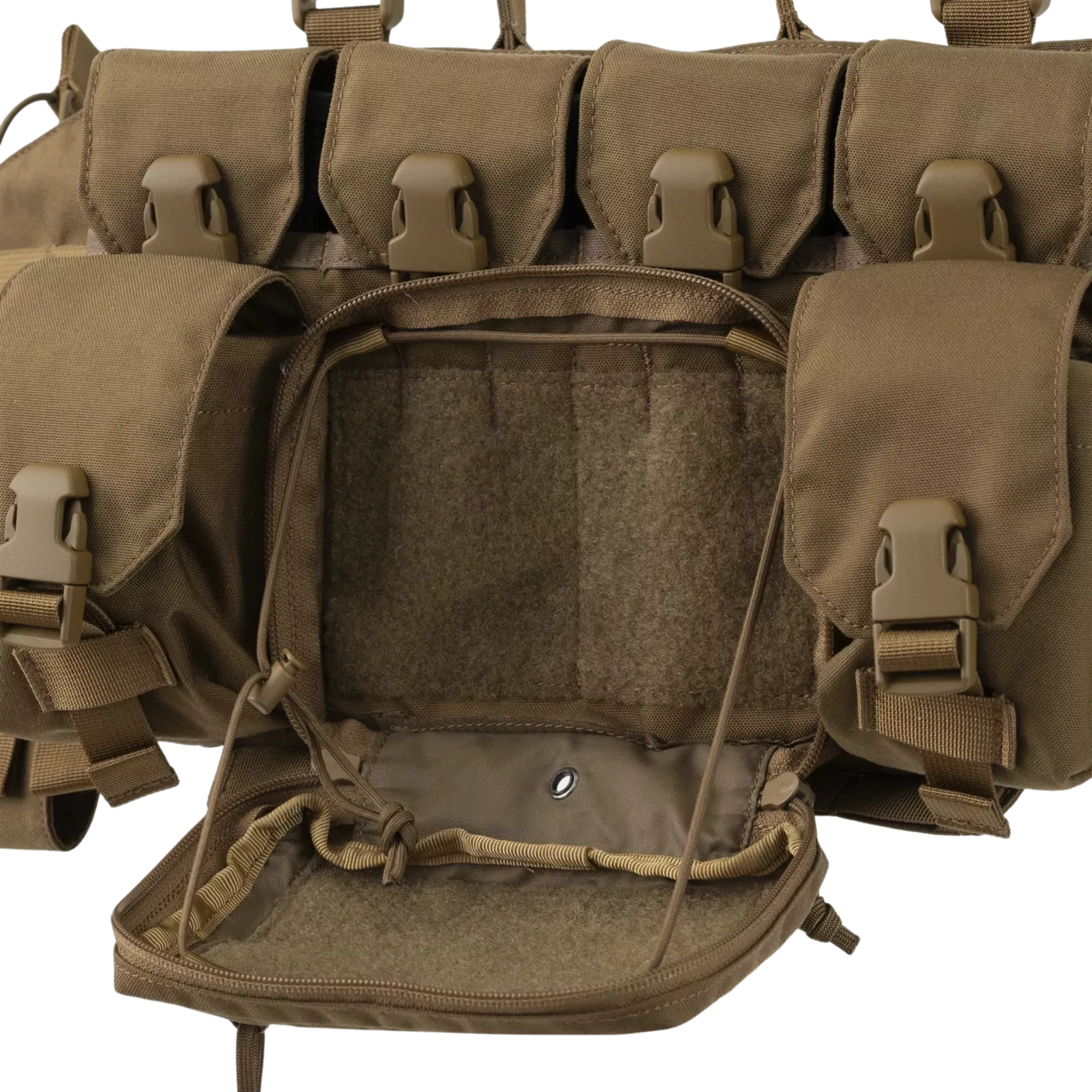 Chest rig tattico Helikon-Tex Guardian Recce, leggero e modulare con configurazione per ricognizione, dotato di tasche integrate e compatibilità con sistema MOLLE/PALS