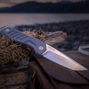 Extrema Ratio BFK Pixel coltello a lama fissa compatto con profilo tanto modificato,  impugnatura ergonomica scanalata e passante per cordino ideale per everyday carry tattico