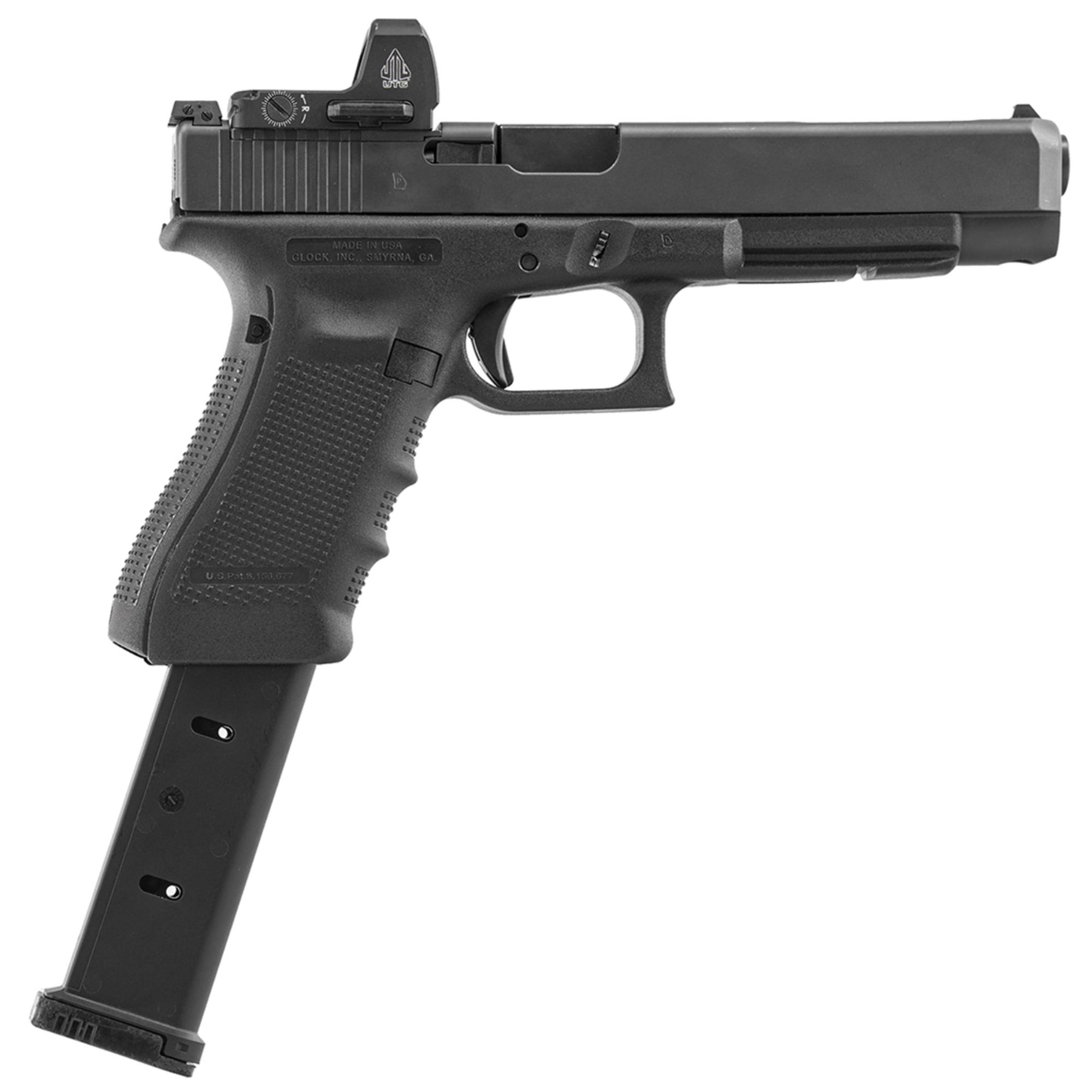 UTG | GL933 POLYMER MAGAZINE - 33 RND, 9 MM - Caricatore Glock, 33 colpi, 9 mm - BackPacco - BP-UTG-RBT-GL933