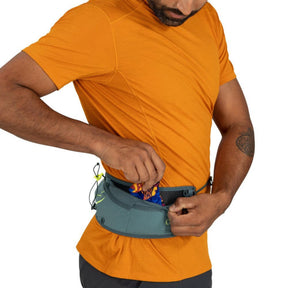 Osprey Duro Dyna Pro Belt cintura marsupio per trail running da 0.8 litri con schienale in rete traspirante tasca frontale con zip e cordini elastici di compressione e trasporto