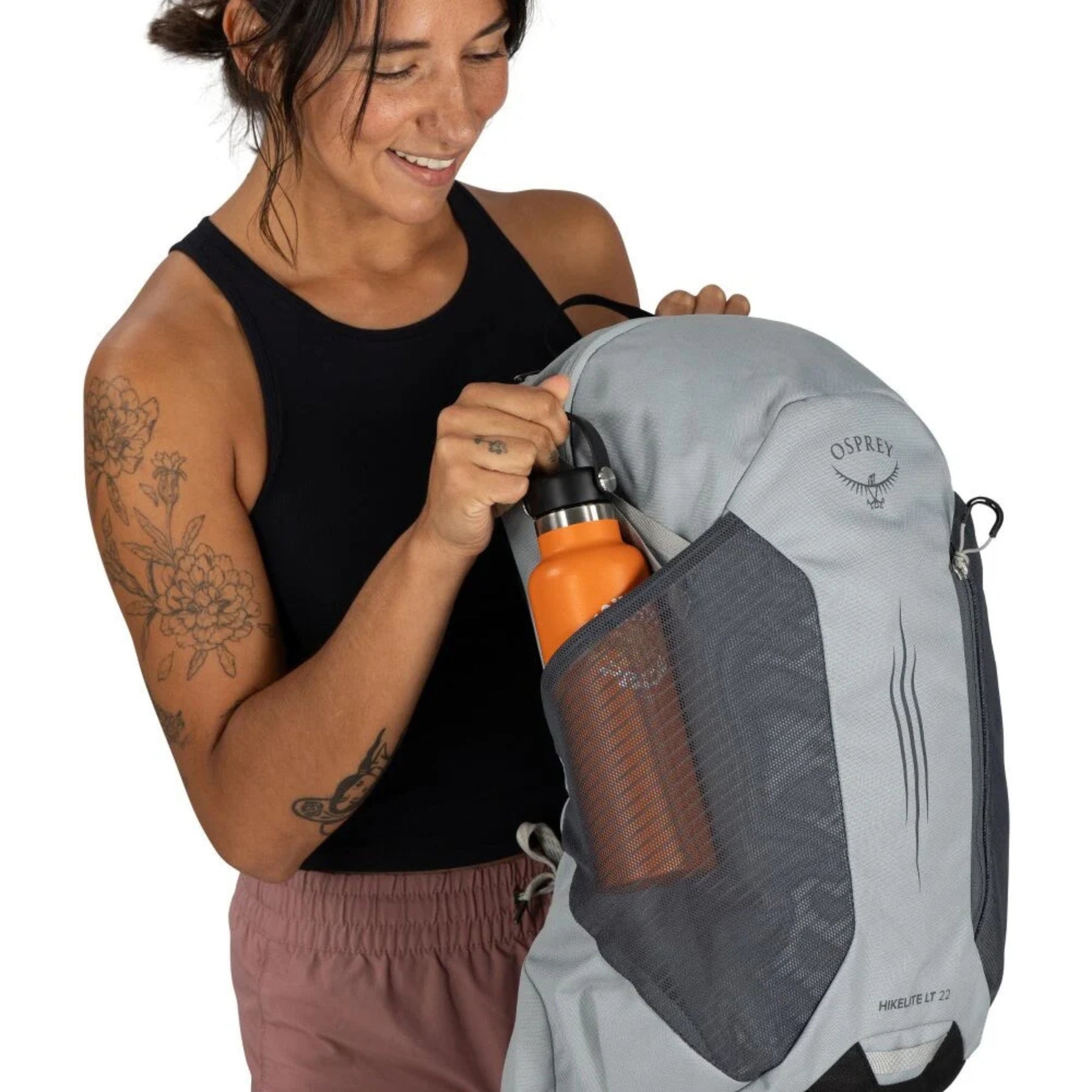 Osprey Hikelite LT 22 zaino da 22 litri ultraleggero per escursionismo e trekking con schienale ventilato tasche laterali in rete e spallacci ergonomici regolabili ideale per outdoor e camminate in montagna
