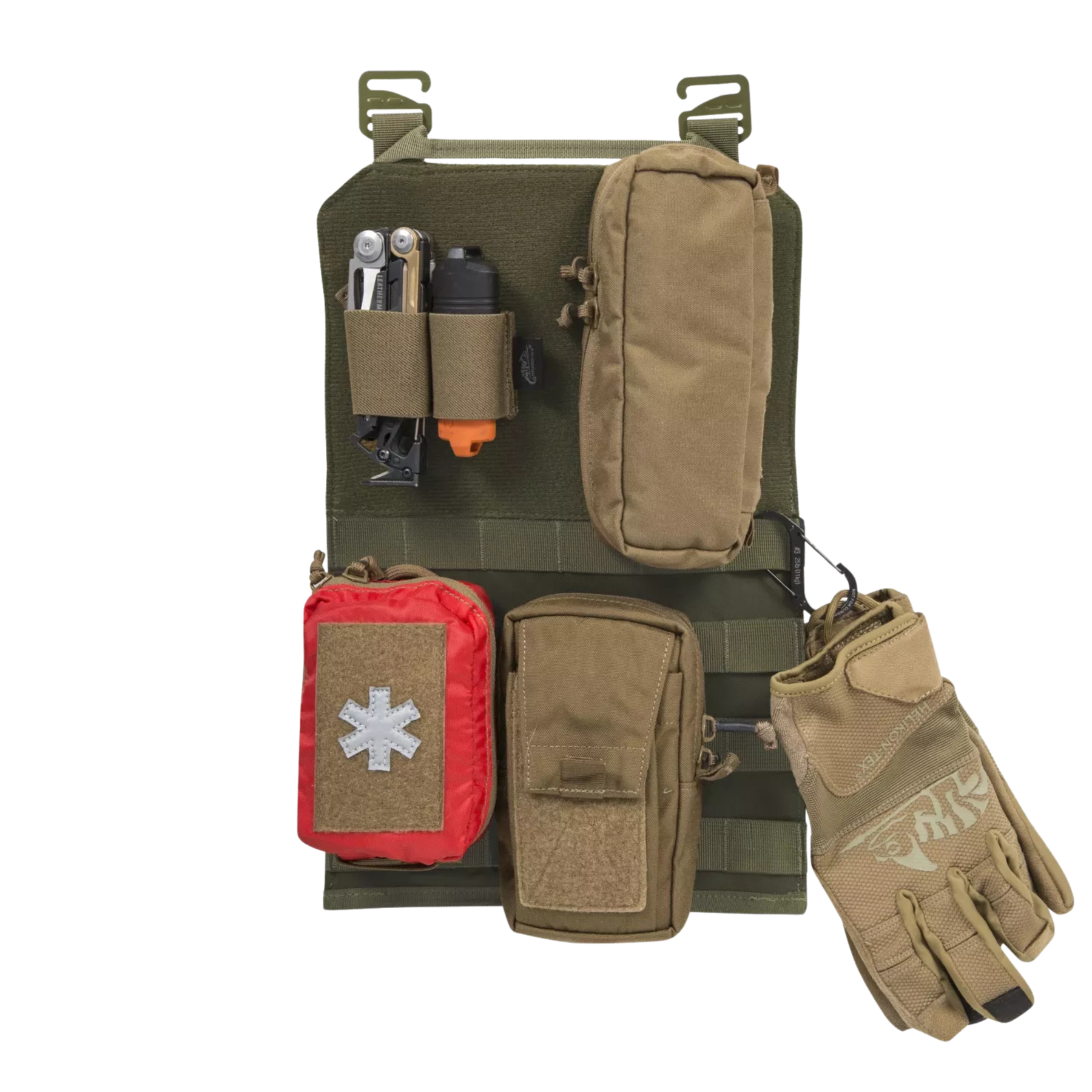 Pannello organizzativo per zaini Helikon-Tex Insert Backpack Panel di tipo MOLLE e Admin, con ganci a J per il fissaggio, tasca con cerniera in rete e s pannello molle e velcro, accessorio modulare per organizzare l'interno degli zaini