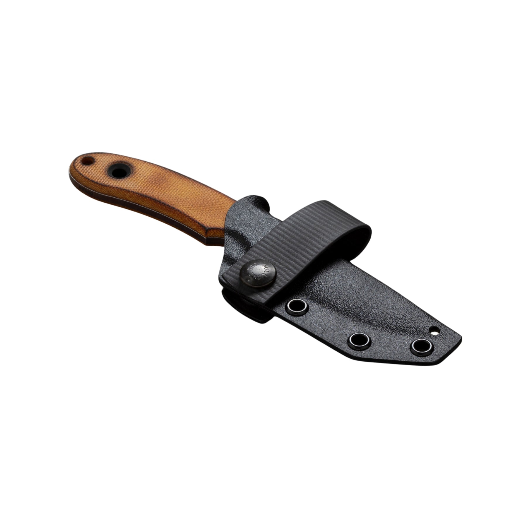 TRC Knives Kosmos Post Apo coltello a lama fissa in edizione limitata con finitura Apocalypse, guancette ergonomiche in micarta e foro per laccetto, ideale per bushcraft, outdoor ed escursionismo