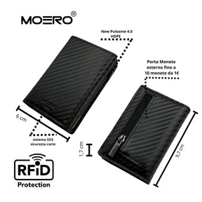 MOERO | PRO ZIP CARBON BLACK - Portafoglio