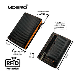 MOERO | PRO ZIP CARBON RACING ORANGE - ORANGE - Portafoglio