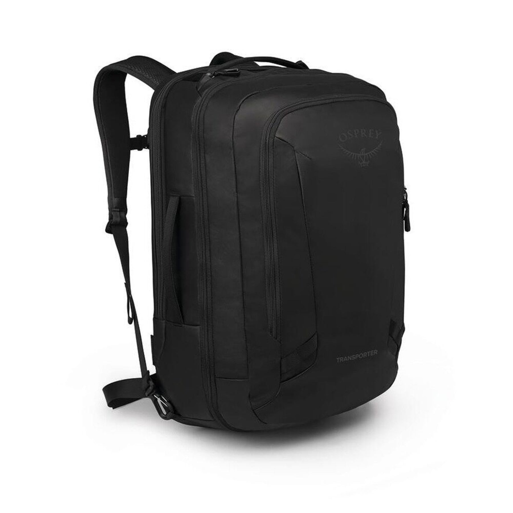 Osprey Transporter Travel Pack 44 zaino da viaggio da 44 litri con spallacci imbottiti, maniglia laterale e scomparti con cerniera in tessuto tecnico robusto. Ideale come bagaglio a mano per outdoor e trekking.