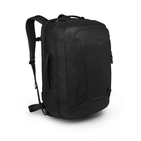 Osprey Transporter Travel Pack 44 zaino da viaggio da 44 litri con spallacci imbottiti, maniglia laterale e scomparti con cerniera in tessuto tecnico robusto. Ideale come bagaglio a mano per outdoor e trekking.