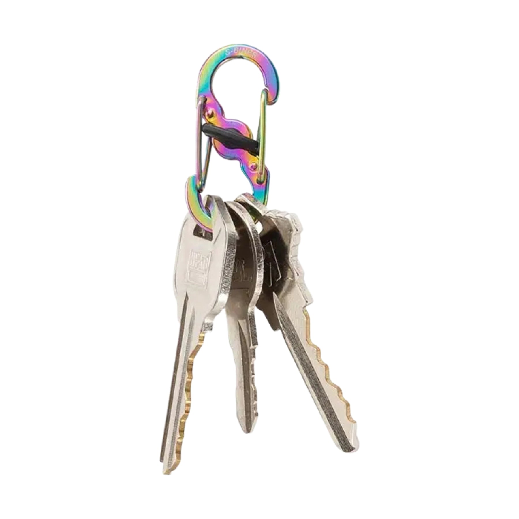 Nite Ize Bigfoot Locker Keyrack Stainless Steel moschettone portachiavi a forma di impronta con cinque piccoli S-Biner MicroLock con blocco, chiusura di sicurezza a scorrimento centrale per organizzazione chiavi e attrezzatura EDC