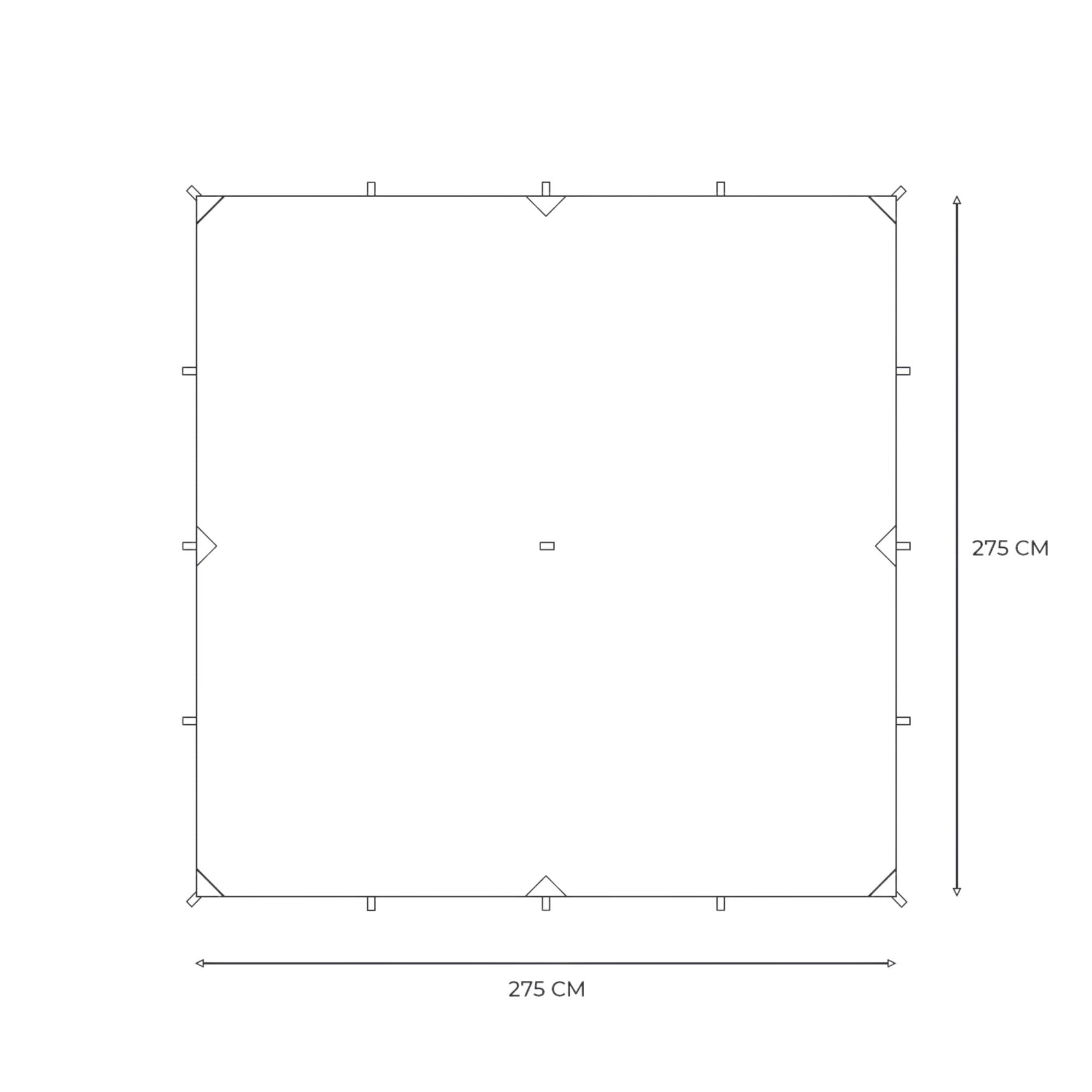 Savotta Laavu Tarp 275 x 275 telo da campeggio e sopravvivenza montato a capanna per rifugio outdoor e bushcraft