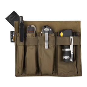 Inserto organizer tattico Helikon-Tex Insert Organizer, in Cordura, con scomparti elastici verticali per penne, torce e multi-tool, ideale per l'uso in tasche Admin o zaini
