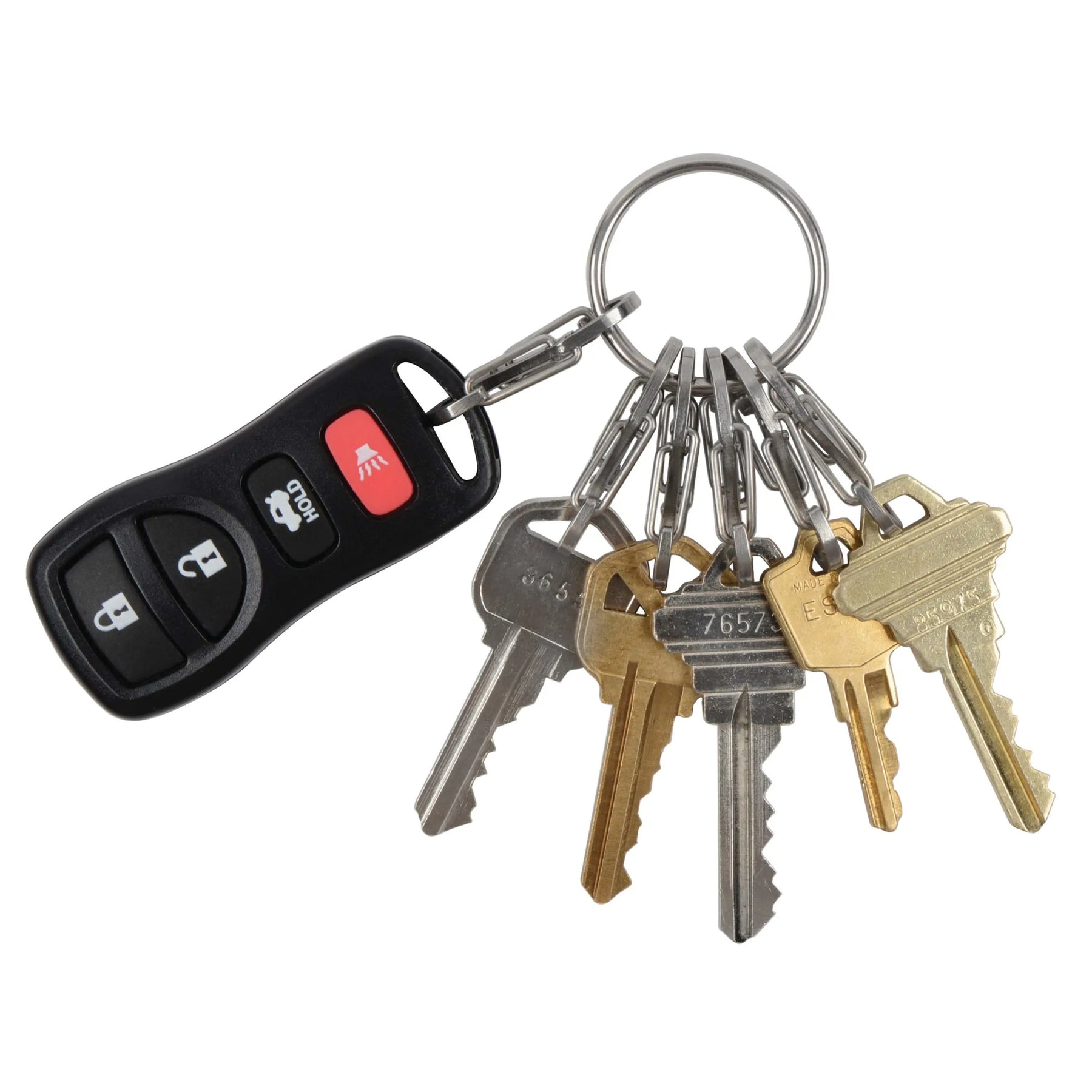 Nite Ize KeyRing S-Biner anello portachiavi con sei mini moschettoni a doppia leva per organizzazione e sicurezza chiavi in confezione originale