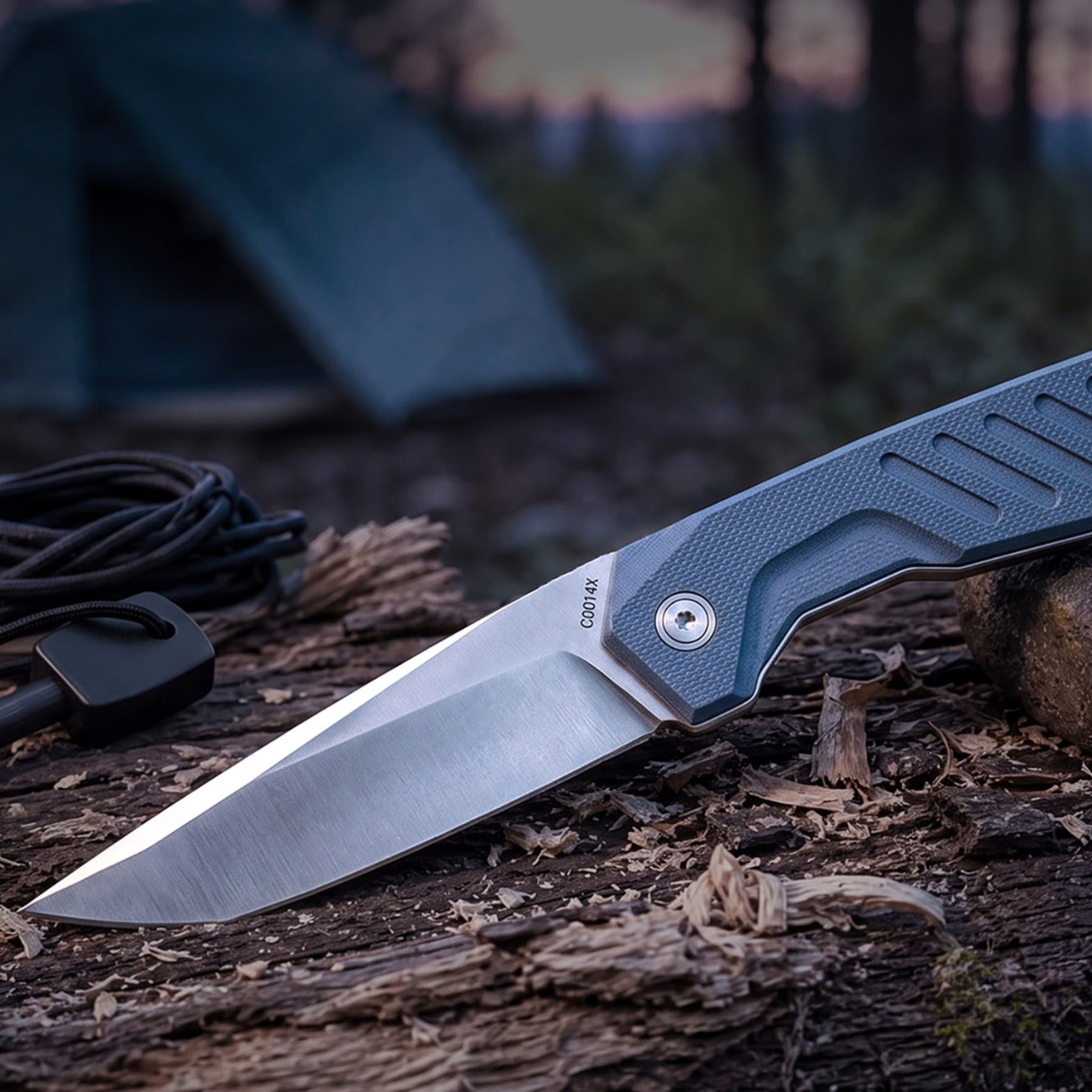 Extrema Ratio BFK Pixel coltello a lama fissa compatto con profilo tanto modificato,  impugnatura ergonomica scanalata e passante per cordino ideale per everyday carry tattico