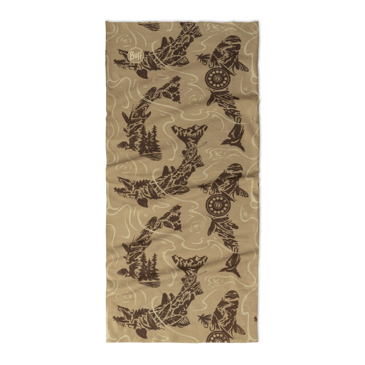 BUFF | COOLNET UV NECKWEAR - LAKE RIVER KHAKI - Scaldacollo con protezione solare