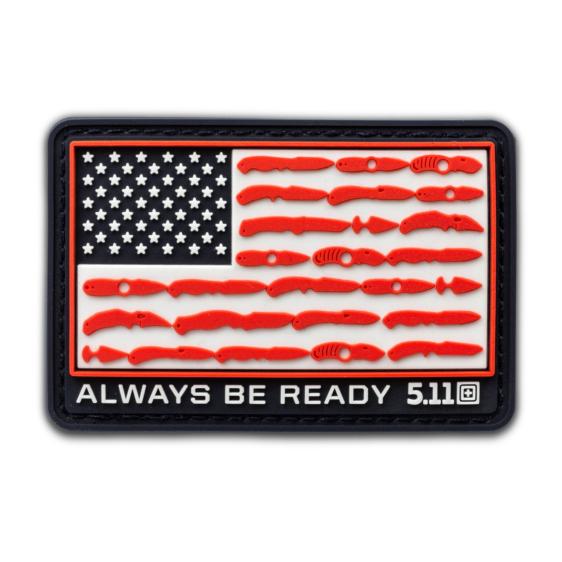 PATCH VELCRO 5.11 PVC- USA KNIFE FLAG