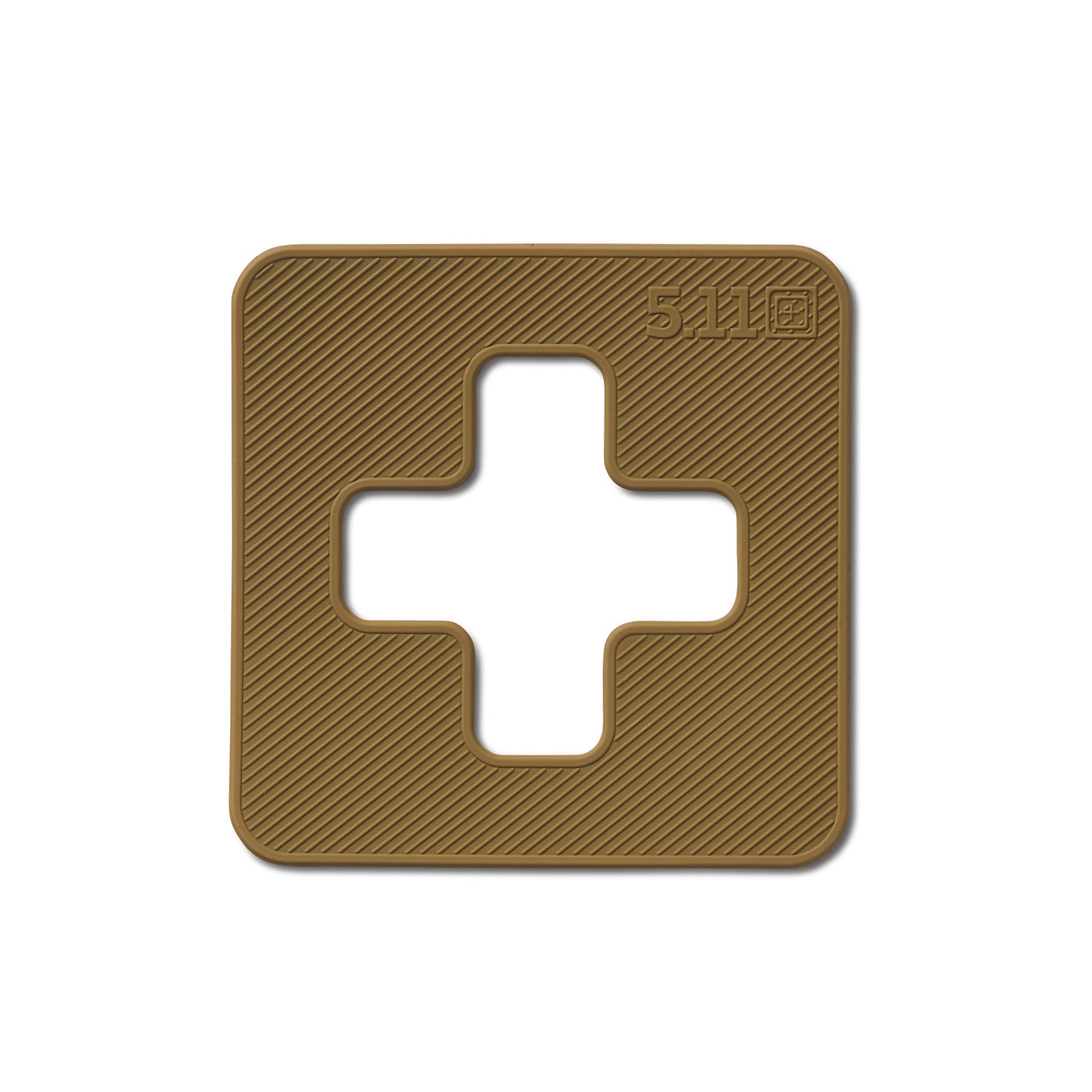 5.11 Med Cross, patch medica in PVC con velcro, toppa quadrata con croce, per identificazione kit di primo soccorso o zaini medici
