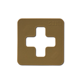 5.11 Med Cross, patch medica in PVC con velcro, toppa quadrata con croce, per identificazione kit di primo soccorso o zaini medici