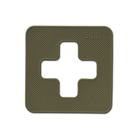 5.11 Med Cross, patch medica in PVC con velcro, toppa quadrata con croce, per identificazione kit di primo soccorso o zaini medici