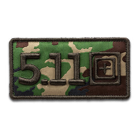 PATCH VELCRO 5.11 RICAMATA - 5.11 WOODLAND LOGO - BackPacco - BP-5.11-92458-938
