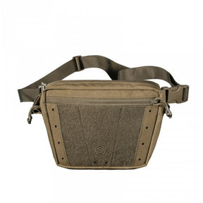 Pentagon Amina Dangler Pouch marsupio tattico multifunzione e tasca dangler per gilet portapiastre con pannello frontale a strappo per patch, fori di drenaggio e cinghia regolabile con fibbia a sgancio rapido per uso EDC e outdoor.