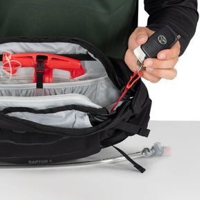 OSPREY RAPTOR 4 marsupio da ciclismo 4 litri con sistema di idratazione integrato scomparti con cerniera e tasche portaoggetti ideale per escursioni in mountain bike e ciclismo