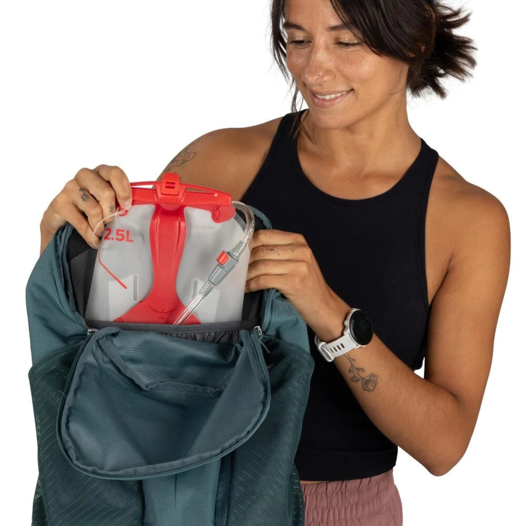 Osprey Hikelite LT 16 zaino tecnico da escursionismo giornaliero ultraleggero con capacità 16 L dotato di schienale ventilato AirSpeed tasche laterali in rete elastica e spallacci traspiranti. Zaino da trekking ideale per camminate outdoor e gite in giornata.