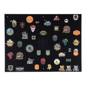 101 INC Patch Wall espositore in velcro per patch con  occhielli  per il fissaggio a parete ideale per organizzare ed esporre collezioni di patch