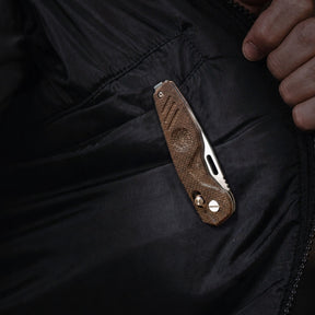 Extrema Ratio BFK ZERO coltello chiudibile tattico ed EDC con lama tanto, foro per apertura rapida, blocco di sicurezza e impugnatura ergonomica