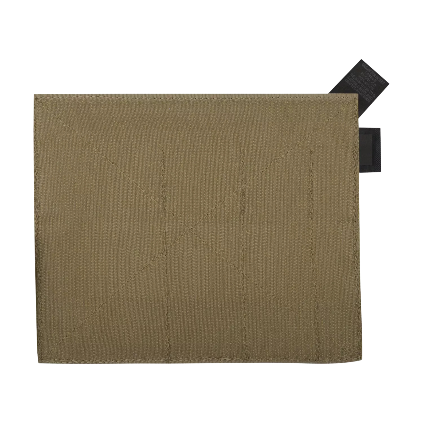 Inserto organizer tattico Helikon-Tex Insert Organizer, in Cordura, con scomparti elastici verticali per penne, torce e multi-tool, ideale per l'uso in tasche Admin o zaini