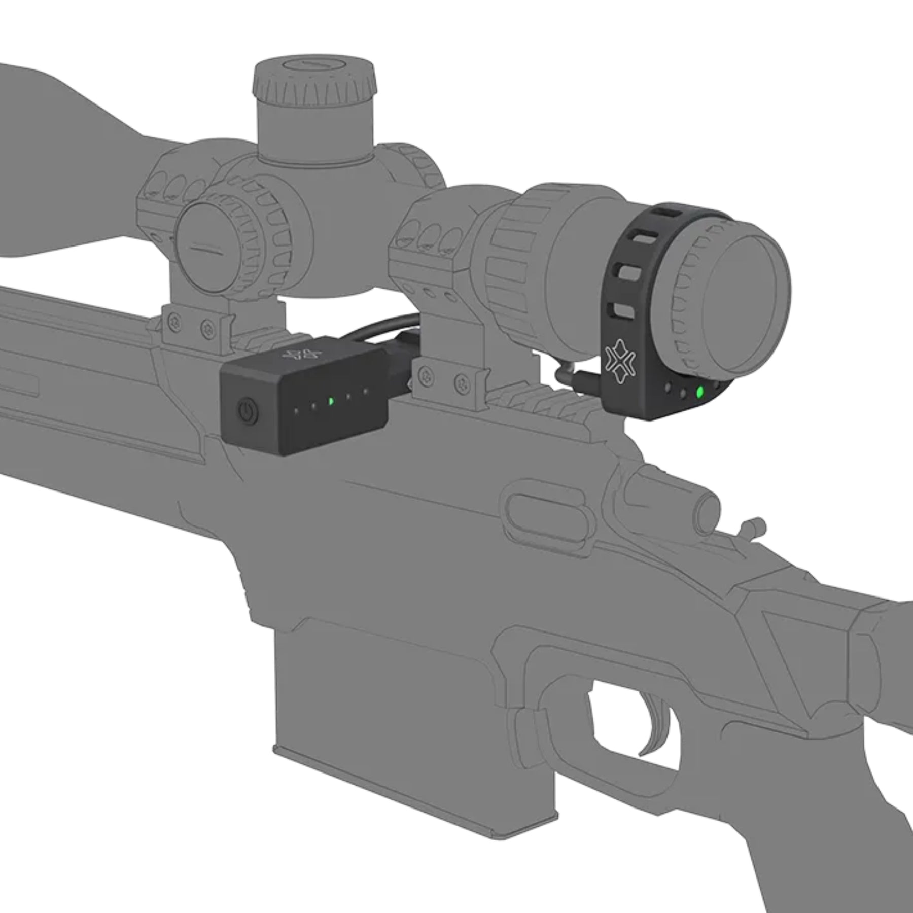 VECTOR OPTICS | ELECTRONIC SCOPE LEVEL WITH DUAL INDICATOR ACD SYSTEM | Livella elettronica per ottica - BackPacco - BP-VECTOR-SCACD-28