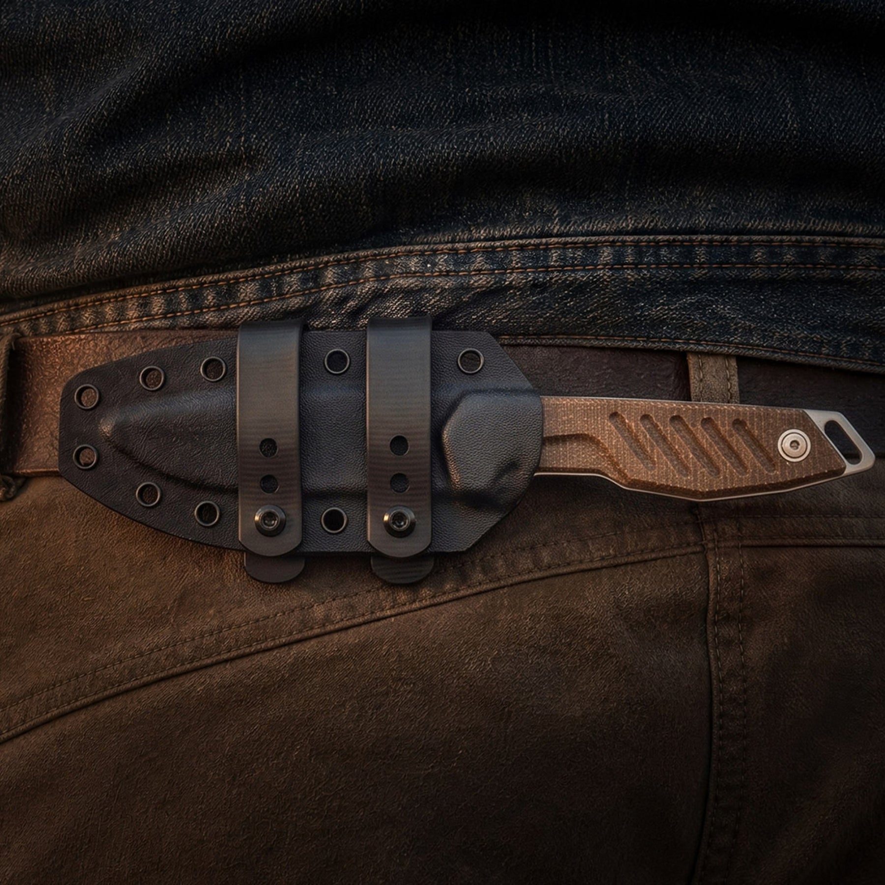 Extrema Ratio BFK Pixel coltello a lama fissa compatto con profilo tanto modificato,  impugnatura ergonomica scanalata e passante per cordino ideale per everyday carry tattico