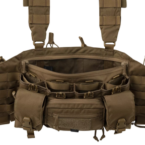 Chest rig tattico Helikon-Tex Guardian Recce, leggero e modulare con configurazione per ricognizione, dotato di tasche integrate e compatibilità con sistema MOLLE/PALS