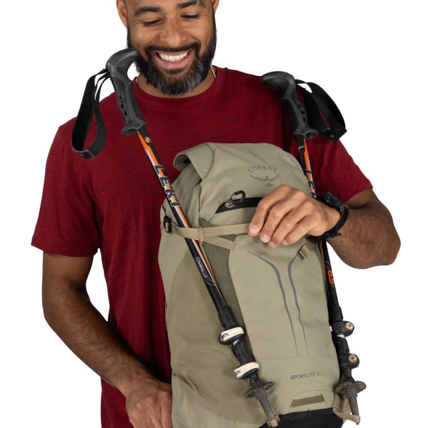 Osprey Sportlite 22 zaino da trekking e outdoor da 22 litri con tasca frontale elastica spallacci traspiranti e cintura lombare imbottita ideale per escursioni giornaliere collezione 2026