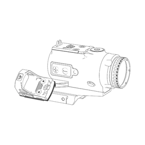 Vector Optics Red Dot Sight Offset Mount MAG: Supporto tattico offset a 45 gradi per mirini a punto rosso. Realizzato in lega di alluminio aeronautico con finitura opaca, permette il montaggio rapido di un'ottica secondaria su slitta Cantilever. Design robusto e leggero per una transizione immediata tra ottiche.