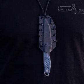Extrema Ratio BFK Pixel coltello a lama fissa compatto con profilo tanto modificato,  impugnatura ergonomica scanalata e passante per cordino ideale per everyday carry tattico