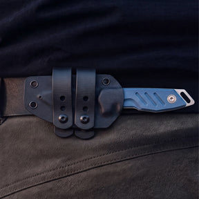 Extrema Ratio BFK NANO coltello a lama fissa neck knife compatto con lama drop point in acciaio, guancette ergonomiche sagomate e foro passante per cordino da porto al collo o EDC tattico
