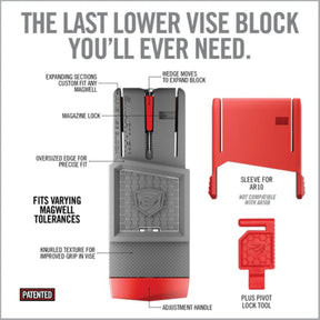 REAL AVID | SMART-FIT VISE BLOCK SLEEVE FOR AR10 - Adattatore AR10 per Smart-Fit AR15 Vise Block