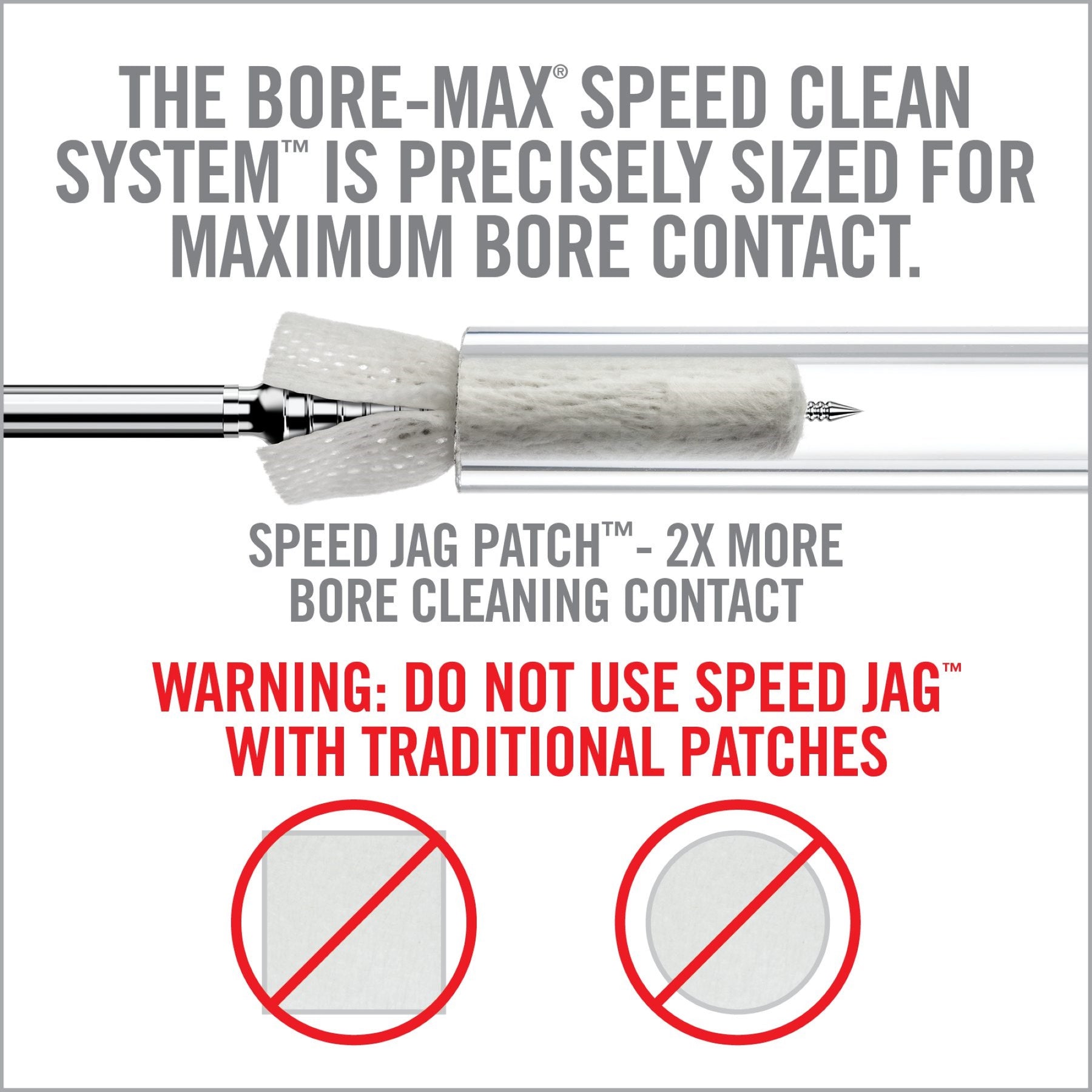 REAL AVID | BORE-MAX SPEED JAG PATCHES REFILL .22 / .30 CAL -  Pezzuole per Speed Jag .22 / .30 CAL