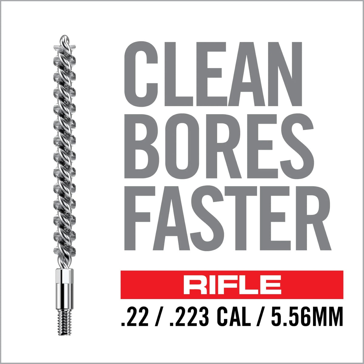 REAL AVID | BORE-MAX SPEED BRUSH .22 / .223 CAL / 5.56 MM - Scovolino .22 / .223 Cal / 5.56 mm