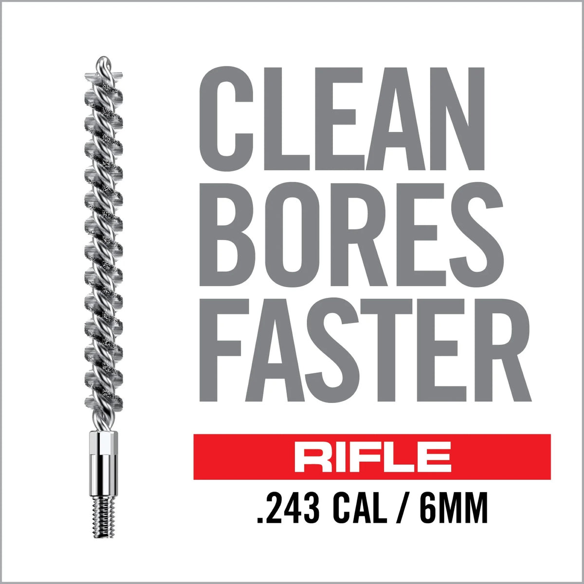 REAL AVID | BORE-MAX SPEED BRUSH .243 CAL / 6 MM - Scovolino .243 Cal / 6 mm