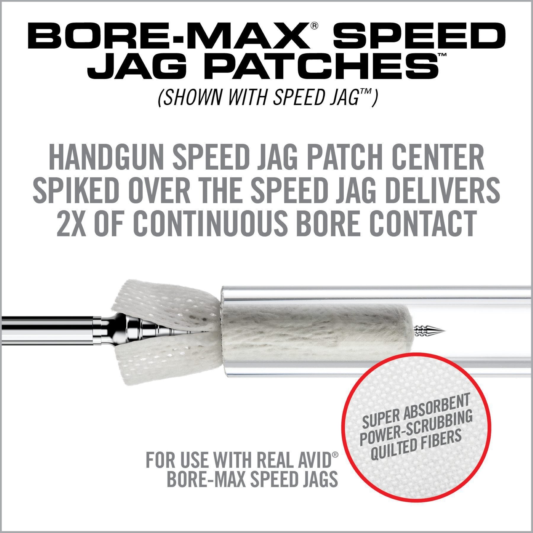 REAL AVID | BORE-MAX SPEED CLEAN SYSTEM .30 CAL / 7.62 MM -  Set scovolino e Jag .30 Cal / 7.62 mm