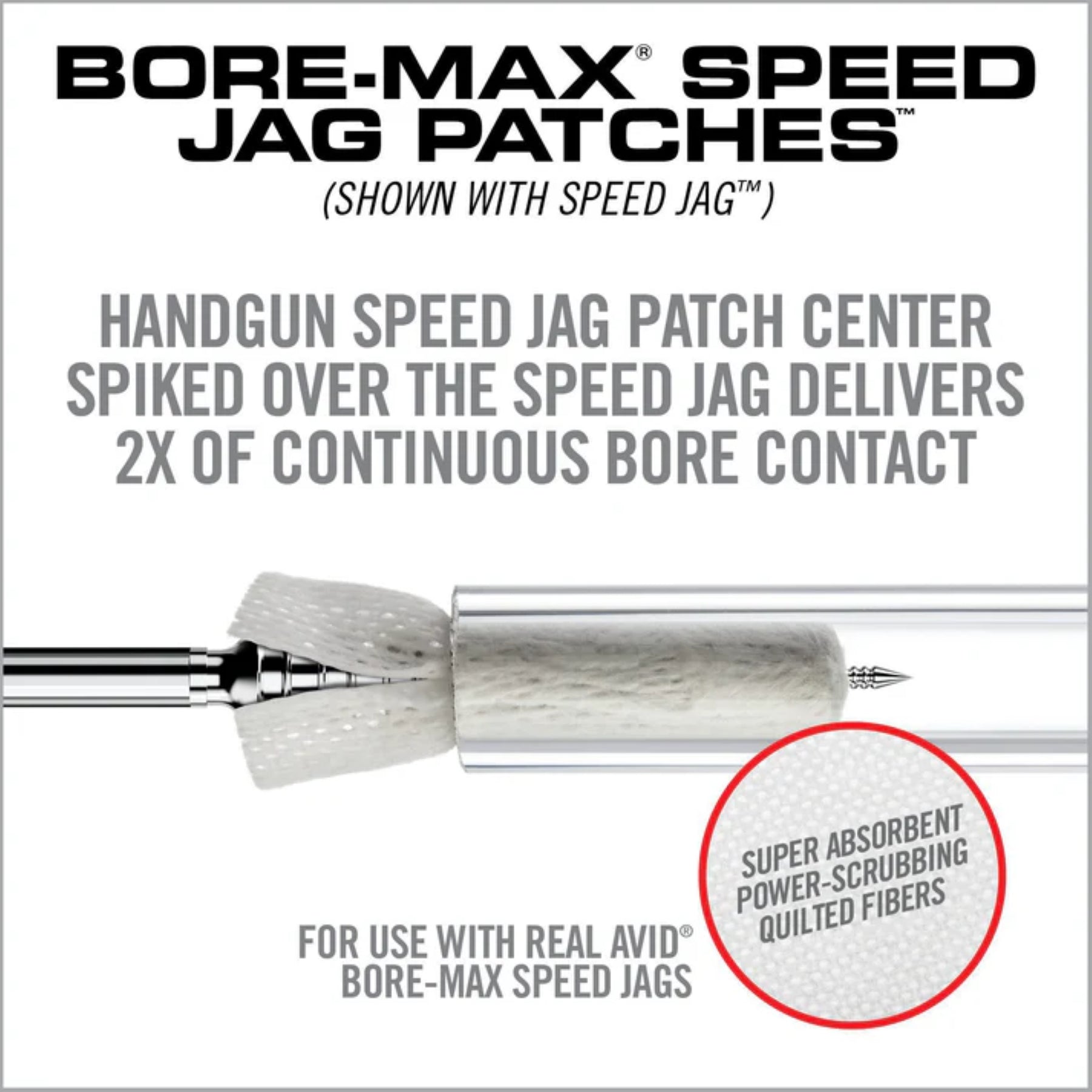 REAL AVID | BORE-MAX SPEED CLEAN SYSTEM .380 CAL / 9 MM -  Set scovolino e Jag .380 Cal / 9 mm