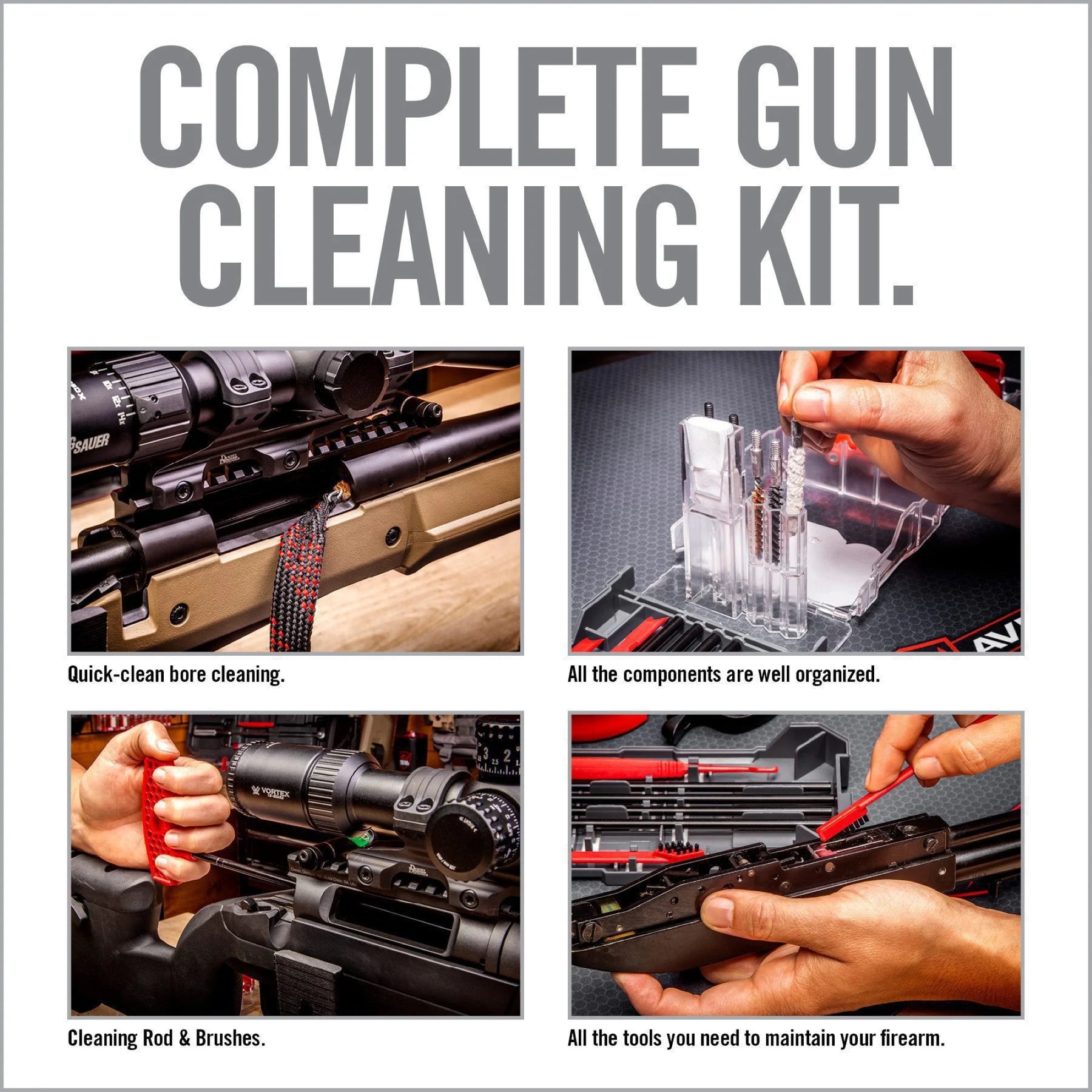 REAL AVID | GUN BOSS MULTI KIT .22 - Kit di pulizia per CAL .22