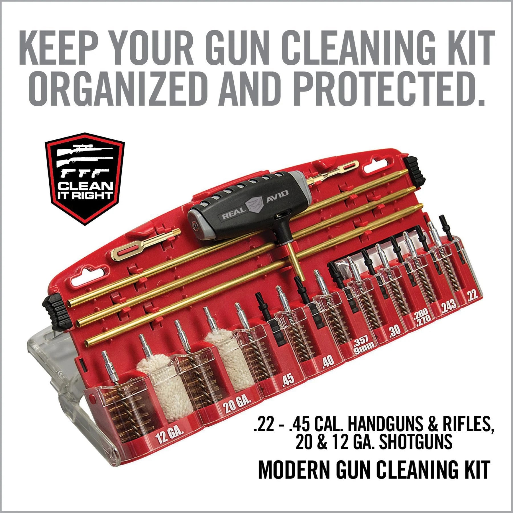 REAL AVID | GUN BOSS PRO UNIVERSAL CLEANING KIT - Kit di pulizia