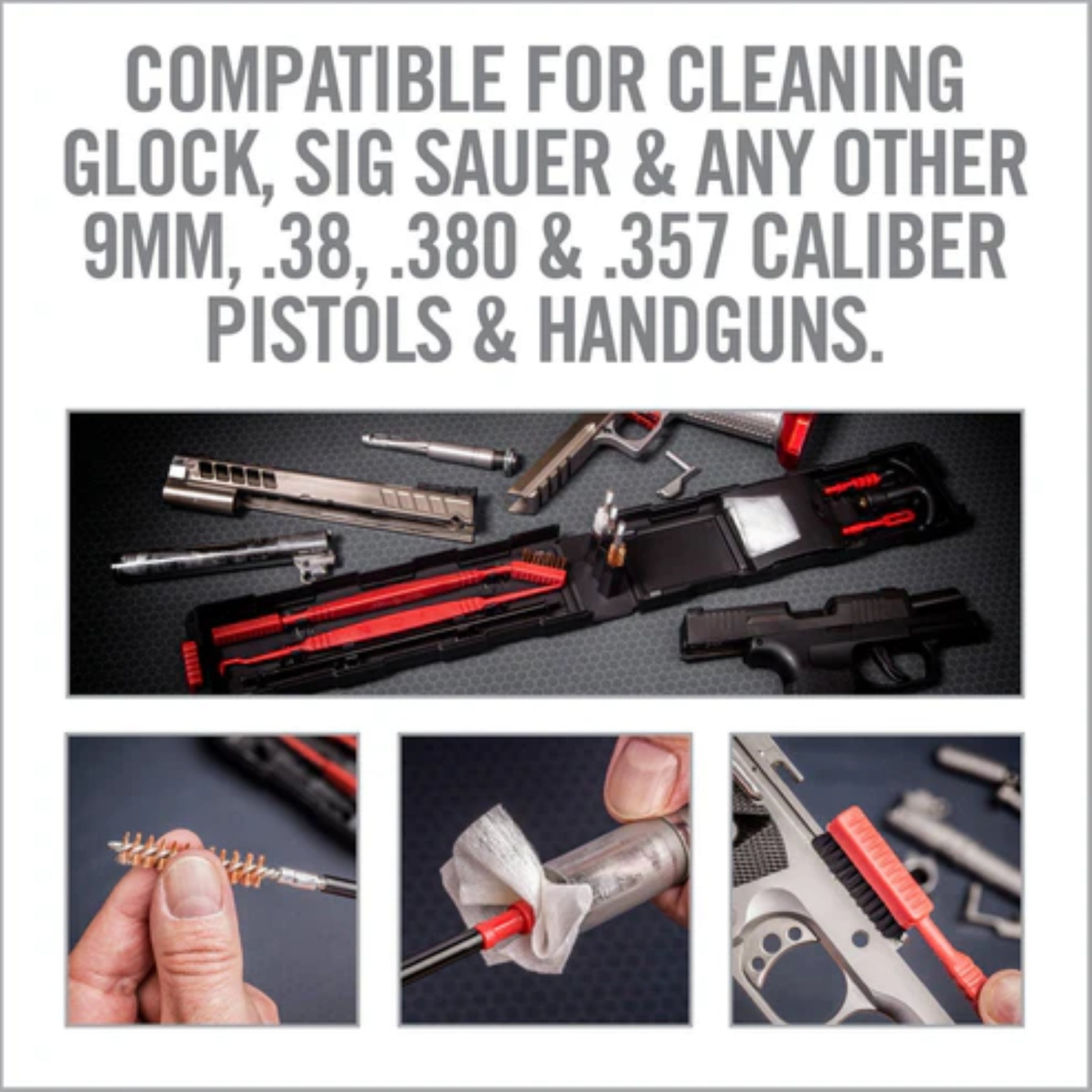 REAL AVID | PRIME-9 9MM HANDGUN CLEANING KIT - Kit di pulizia per pistole 9 mm