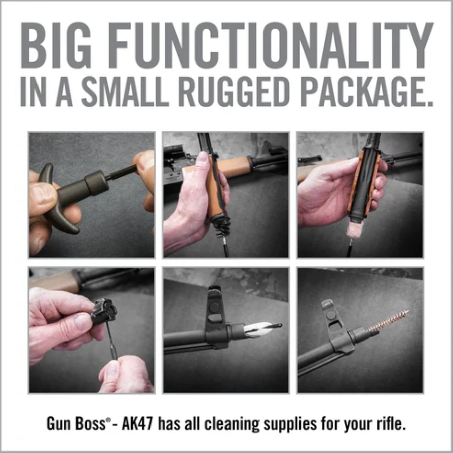 REAL AVID | GUN BOSS AK47 CLEANING KIT - Kit di pulizia da campo per AK-47