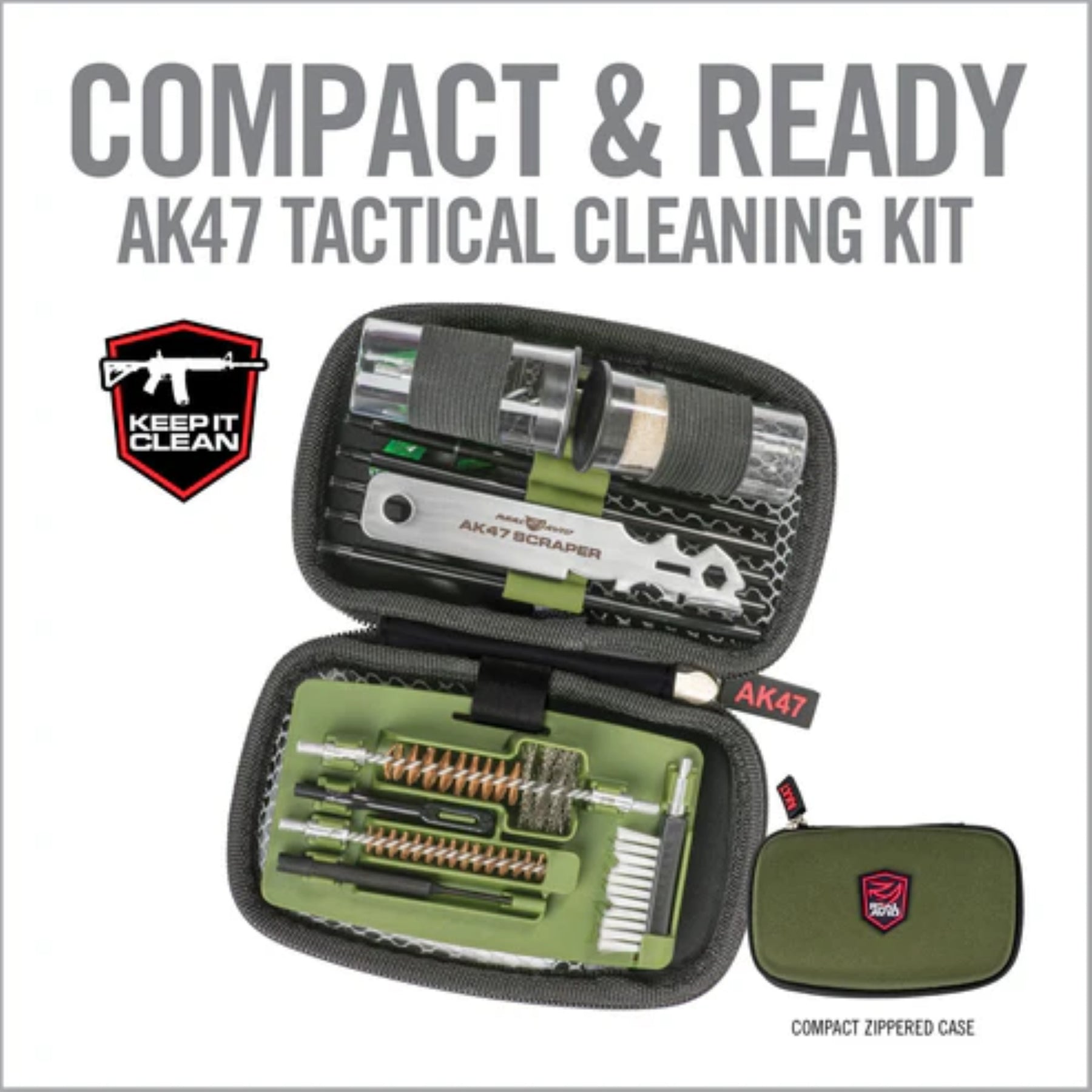 REAL AVID | GUN BOSS AK47 CLEANING KIT - Kit di pulizia da campo per AK-47