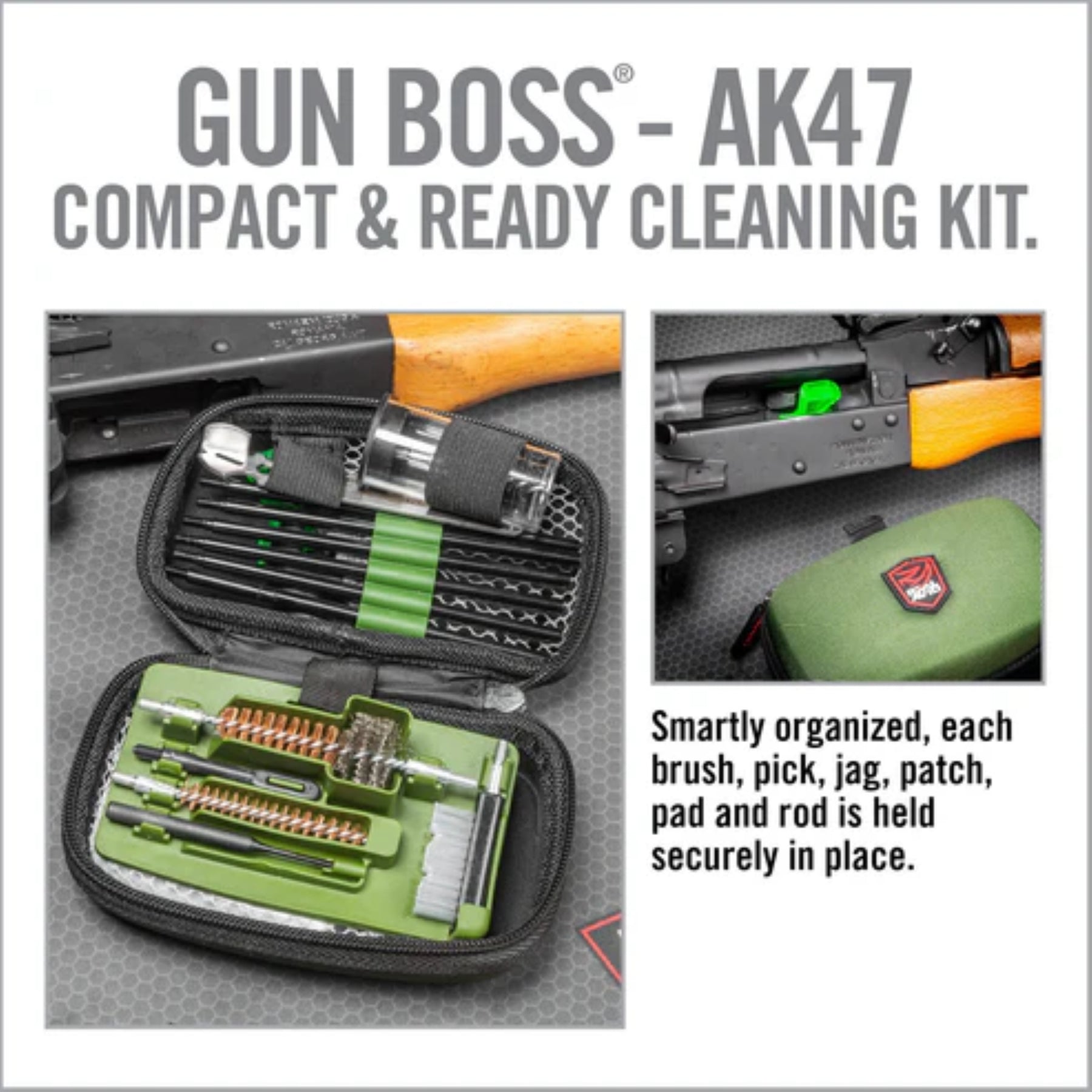 REAL AVID | GUN BOSS AK47 CLEANING KIT - Kit di pulizia da campo per AK-47