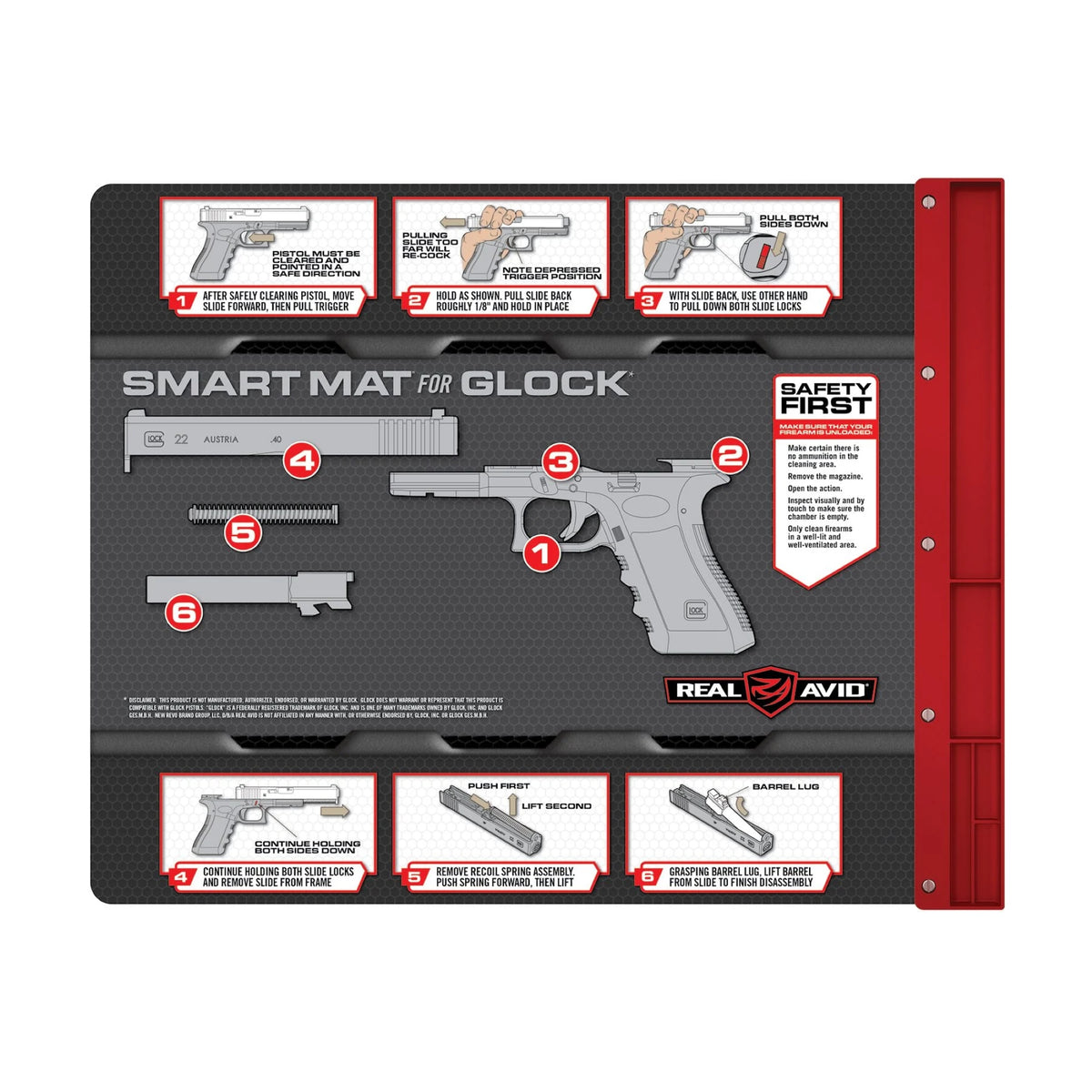 REAL AVID | GLOCK SMART MAT - Tappetino per manutenzione Glock