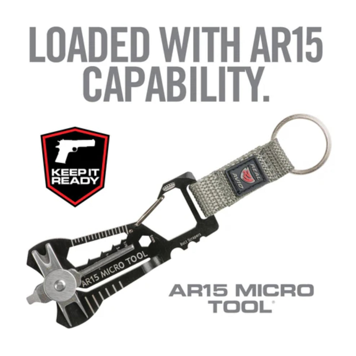 REAL AVID | MICRO TOOL AR15 - Multi tool portachiavi per AR15